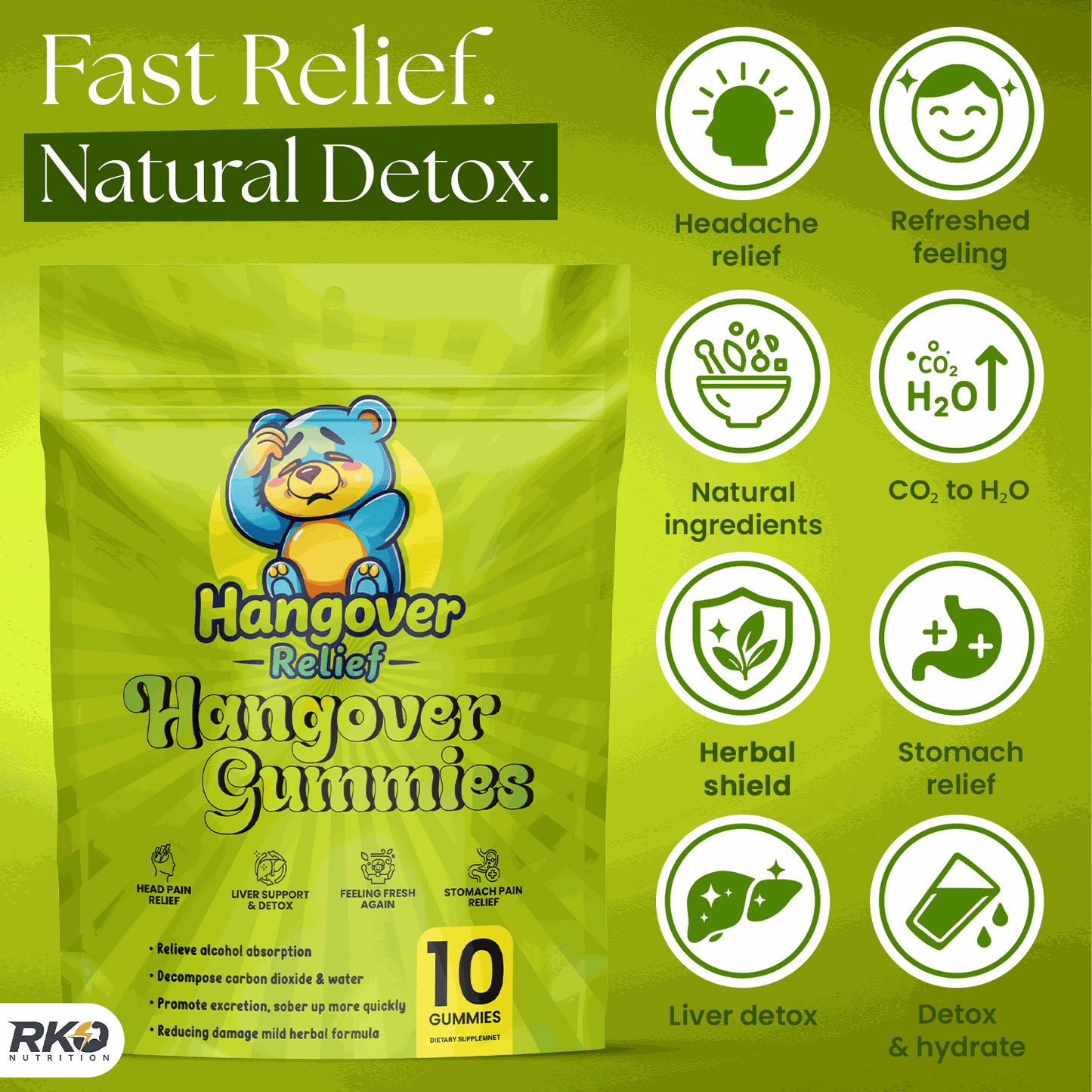 Fast hangover recovery supplement