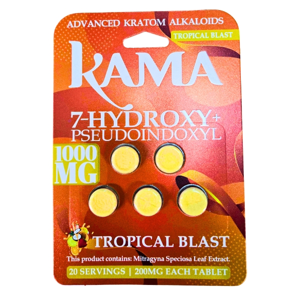 Kama 7-Hydroxy , 5 Flavors, 1000mg Tablets, 5 count