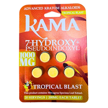 Kama 7-Hydroxy , 5 Flavors, 1000mg Tablets, 5 count