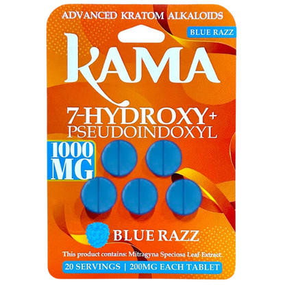 Kama 7-Hydroxy , 5 Flavors, 1000mg Tablets, 5 count