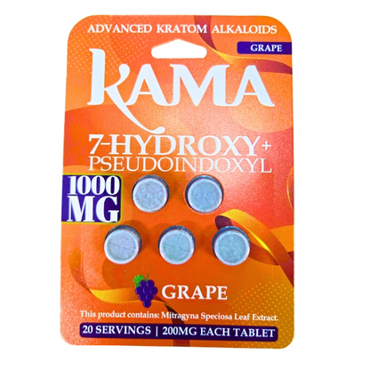 Kama 7-Hydroxy , 5 Flavors, 1000mg Tablets, 5 count