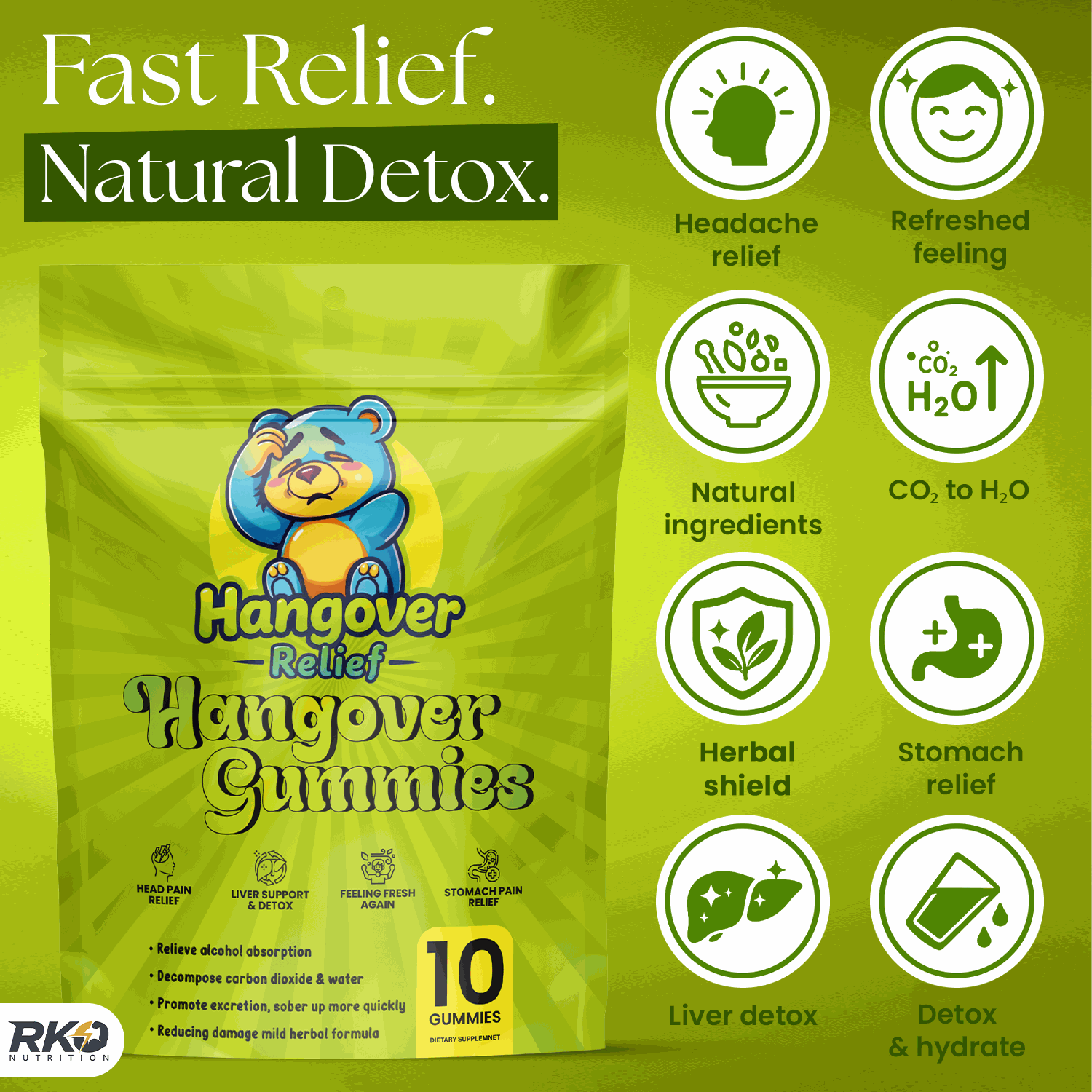 Fast hangover recovery supplement